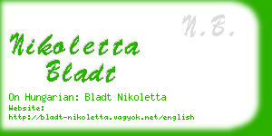 nikoletta bladt business card
